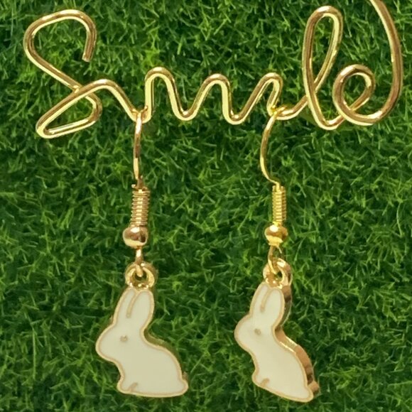 Bunny Earring, Bunny Rabbit Earring, Easter Earring, Easter Gift, Rabbit Earring - Picture 4 of 6